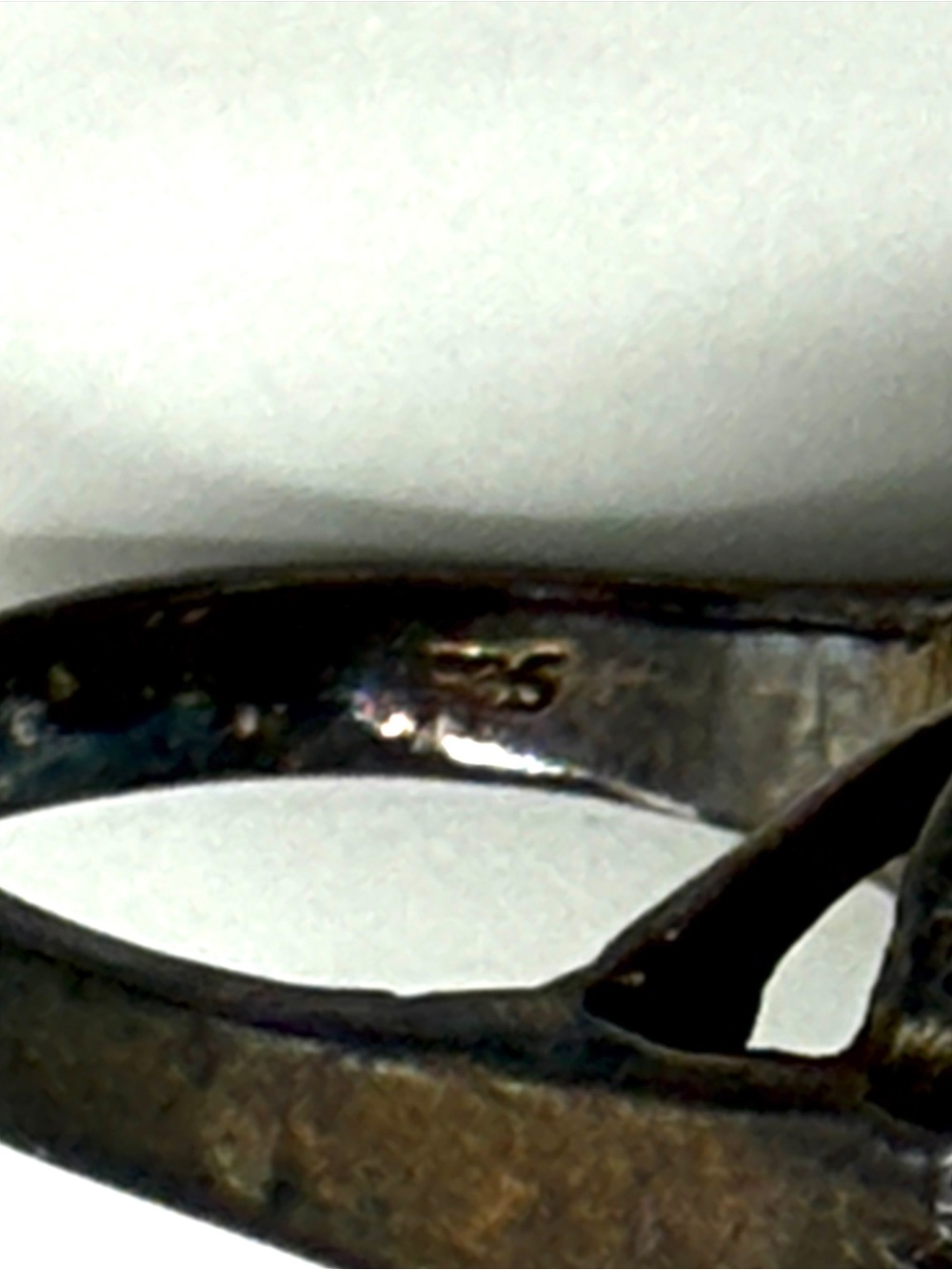 Vintage Sterling Silver Gunmetal Bow tie Pavé Dome Cocktail Ring - Picture 5 of 7